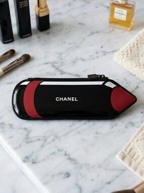 Chanel Le Rouge Crayon De Couleur Limited VIP Glossy Pencil Cosmetic Makeup Case